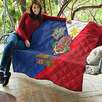 Philippines MassKara Quilt Filipino Carnival Mask and Polynesian Pattern