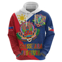 Philippines MassKara Zip Hoodie Filipino Carnival Mask and Polynesian Pattern LT03 - Polynesian Pride