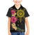 Hawaii and Philippines Together Family Matching Mermaid Dress and Hawaiian Shirt Hibiscus Flower and Sun Badge Polynesian Pattern Coloful