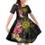 Hawaii and Philippines Together Family Matching Off Shoulder Maxi Dress and Hawaiian Shirt Hibiscus Flower and Sun Badge Polynesian Pattern Coloful