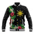 Tropical Hawaii and Philippines Baseball Jacket Kanaka Maoli and Sun Badge Batok Tattoo Colorful