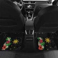 Tropical Hawaii and Philippines Car Mats Kanaka Maoli and Sun Badge Batok Tattoo Colorful