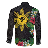 Tropical Hawaii and Philippines Family Matching Mermaid Dress and Hawaiian Shirt Kanaka Maoli and Sun Badge Batok Tattoo Colorful LT03 - Polynesian Pride