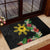 Tropical Hawaii and Philippines Rubber Doormat Kanaka Maoli and Sun Badge Batok Tattoo Colorful