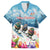 New Zealand Merry Christmas Hawaiian Shirt Kiwi Birds Snow Boarding-Vibrant Tropical Flower - Polynesian Pride