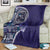 Samoan Siapo Art Tattoo Polynesian Pattern Blanket Navy Color - Polynesian Pride