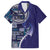 Samoan Siapo Art Tattoo Polynesian Pattern Family Matching Summer Maxi Dress and Hawaiian Shirt Navy Color - Polynesian Pride