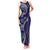 Samoan Siapo Art Tattoo Polynesian Pattern Family Matching Tank Maxi Dress and Hawaiian Shirt Navy Color - Polynesian Pride