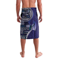 Samoan Siapo Art Tattoo Polynesian Pattern Lavalava Navy Color - Polynesian Pride