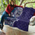 Samoan Siapo Art Tattoo Polynesian Pattern Quilt Navy Color - Polynesian Pride
