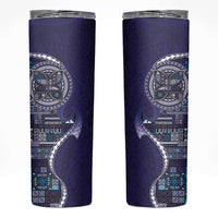 Samoan Siapo Art Tattoo Polynesian Pattern Skinny Tumbler Navy Color LT03 Navy - Polynesian Pride