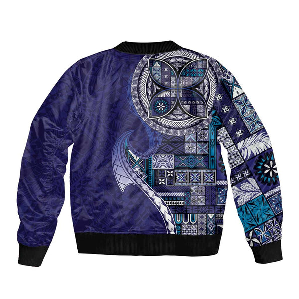Samoan Siapo Art Tattoo Polynesian Pattern Sleeve Zip Bomber Jacket ...