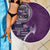 Samoan Siapo Art Tattoo Polynesian Pattern Beach Blanket Purple Color - Polynesian Pride