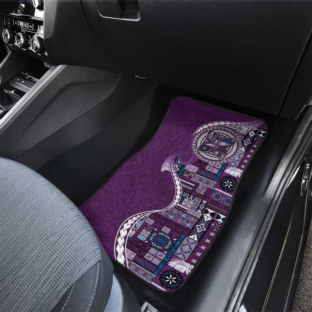 Samoan Siapo Art Tattoo Polynesian Pattern Car Mats Purple Color - Polynesian Pride