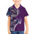 Samoan Siapo Art Tattoo Polynesian Pattern Family Matching Summer Maxi Dress and Hawaiian Shirt Purple Color - Polynesian Pride
