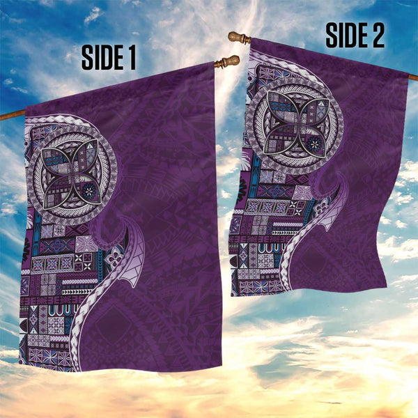 Samoan Siapo Art Tattoo Polynesian Pattern Garden Flag Purple Color LT03