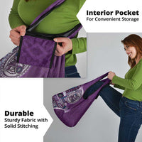 Samoan Siapo Art Tattoo Polynesian Pattern Grocery Bag Purple Color - Polynesian Pride