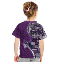Samoan Siapo Art Tattoo Polynesian Pattern Kid T Shirt Purple Color - Polynesian Pride