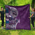 Samoan Siapo Art Tattoo Polynesian Pattern Quilt Purple Color - Polynesian Pride