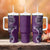 Samoan Siapo Art Tattoo Polynesian Pattern Tumbler With Handle Purple Color - Polynesian Pride
