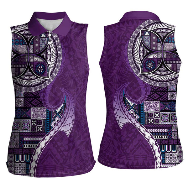 Polynesian Spearhead Purple Galaxy Polo Shirt LT12 main image 1