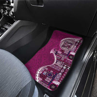 Samoan Siapo Art Tattoo Polynesian Pattern Car Mats Pink Color - Polynesian Pride