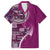 Samoan Siapo Art Tattoo Polynesian Pattern Family Matching Summer Maxi Dress and Hawaiian Shirt Pink Color - Polynesian Pride
