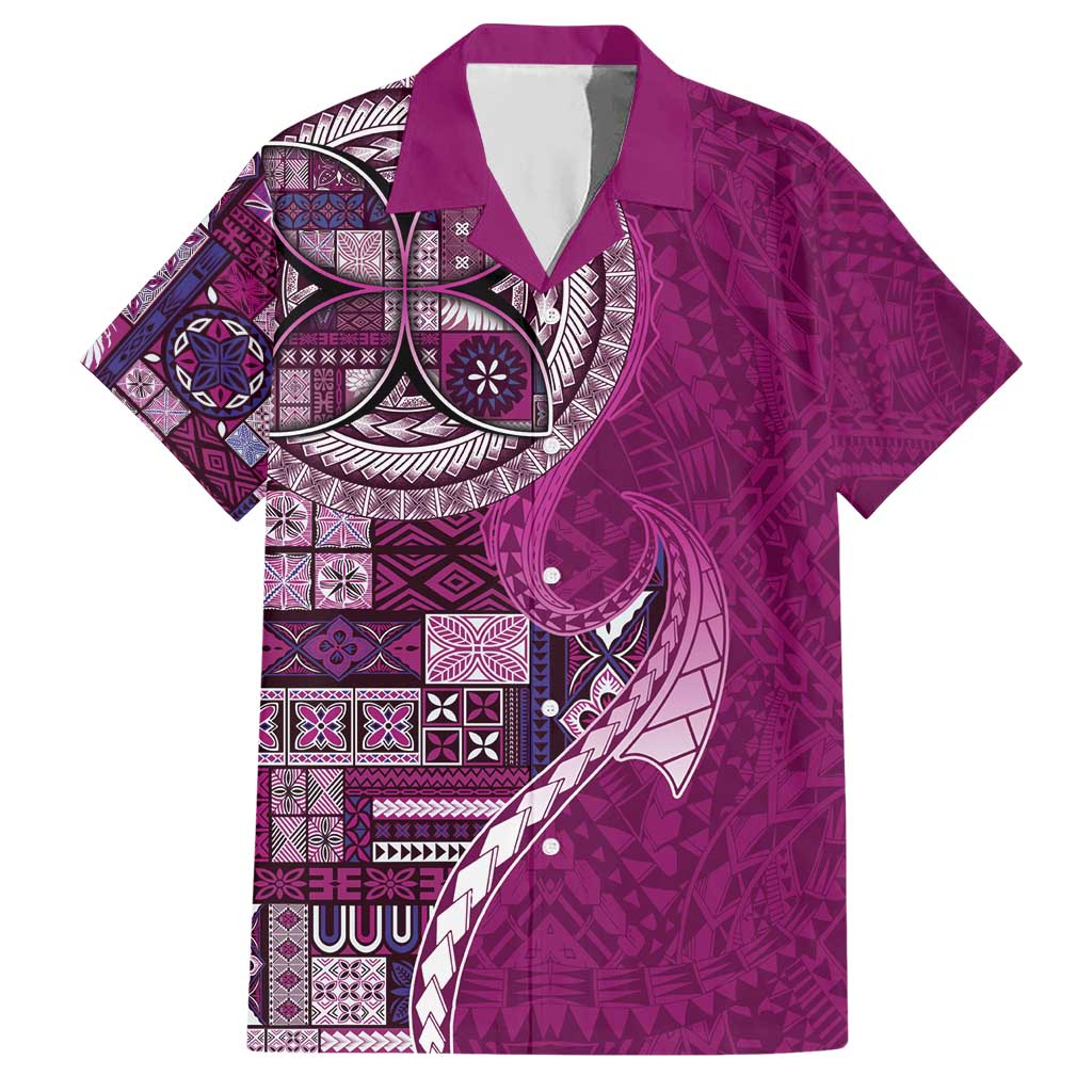 Samoan Siapo Art Tattoo Polynesian Pattern Hawaiian Shirt Pink Color - Polynesian Pride