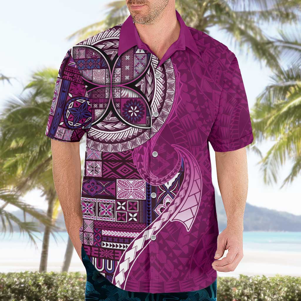 Samoan Siapo Art Tattoo Polynesian Pattern Hawaiian Shirt Pink Color - Polynesian Pride
