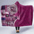 Samoan Siapo Art Tattoo Polynesian Pattern Hooded Blanket Pink Color - Polynesian Pride