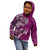 Samoan Siapo Art Tattoo Polynesian Pattern Kid Hoodie Pink Color - Polynesian Pride