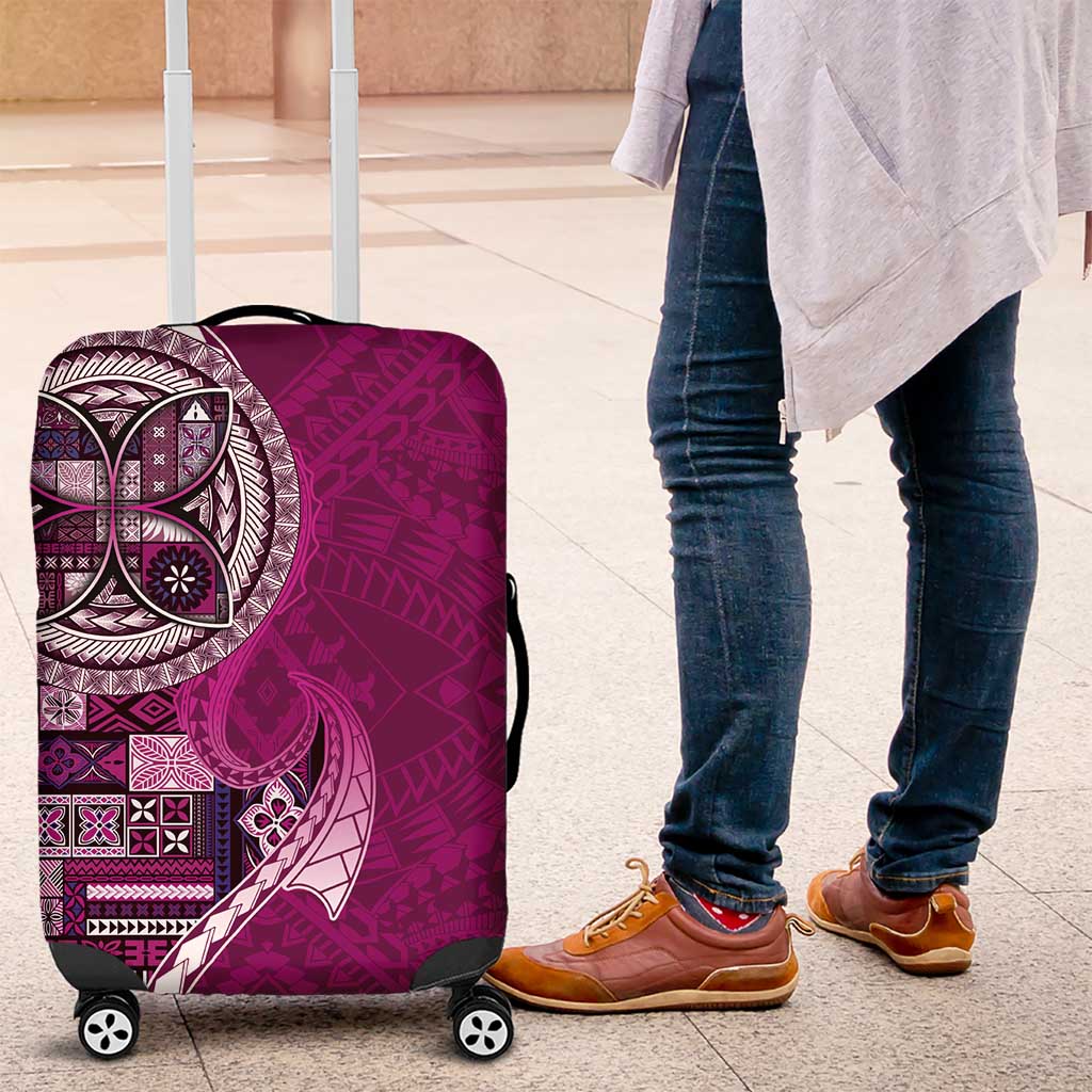 Samoan Siapo Art Tattoo Polynesian Pattern Luggage Cover Pink Color LT03 Pink - Polynesian Pride