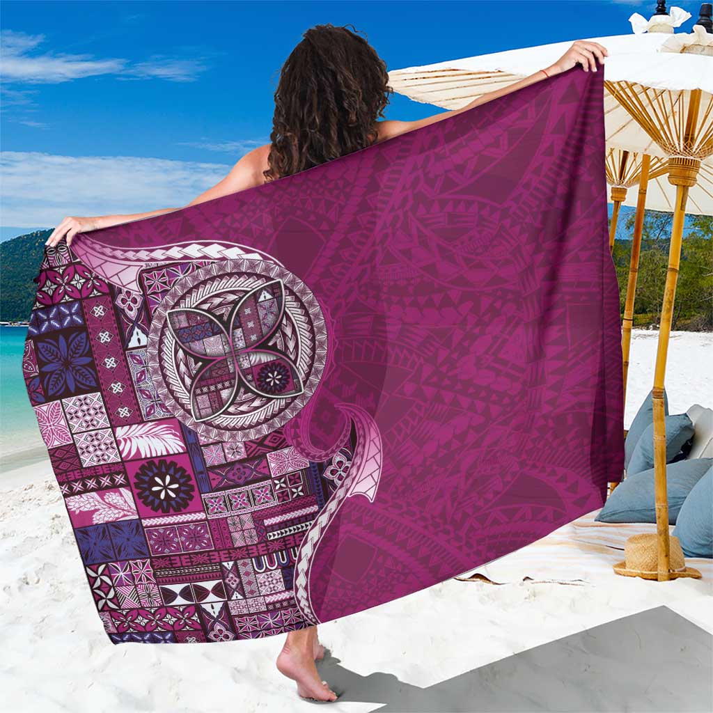 Samoan Siapo Art Tattoo Polynesian Pattern Sarong Pink Color LT03 One Size 44 x 66 inches Pink - Polynesian Pride