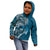 Samoan Siapo Art Tattoo Polynesian Pattern Kid Hoodie Teal Color - Polynesian Pride