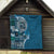 Samoan Siapo Art Tattoo Polynesian Pattern Quilt Teal Color - Polynesian Pride