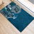 Samoan Siapo Art Tattoo Polynesian Pattern Rubber Doormat Teal Color - Polynesian Pride