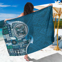 Samoan Siapo Art Tattoo Polynesian Pattern Sarong Teal Color - Polynesian Pride
