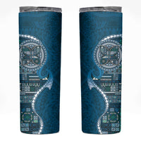 Samoan Siapo Art Tattoo Polynesian Pattern Skinny Tumbler Teal Color LT03 Teal - Polynesian Pride