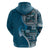 Samoan Siapo Art Tattoo Polynesian Pattern Zip Hoodie Teal Color - Polynesian Pride