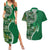 Samoan Siapo Art Tattoo Polynesian Pattern Couples Matching Summer Maxi Dress and Hawaiian Shirt Green Color - Polynesian Pride