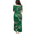 Samoan Siapo Art Tattoo Polynesian Pattern Family Matching Puletasi and Hawaiian Shirt Green Color - Polynesian Pride