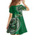 Samoan Siapo Art Tattoo Polynesian Pattern Family Matching Summer Maxi Dress and Hawaiian Shirt Green Color - Polynesian Pride