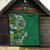 Samoan Siapo Art Tattoo Polynesian Pattern Quilt Green Color - Polynesian Pride