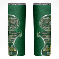 Samoan Siapo Art Tattoo Polynesian Pattern Skinny Tumbler Green Color LT03 Green - Polynesian Pride