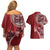 Samoan Siapo Art Tattoo Polynesian Pattern Couples Matching Off Shoulder Short Dress and Hawaiian Shirt Red Color - Polynesian Pride