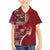 Samoan Siapo Art Tattoo Polynesian Pattern Family Matching Off Shoulder Short Dress and Hawaiian Shirt Red Color - Polynesian Pride