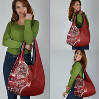 Samoan Siapo Art Tattoo Polynesian Pattern Grocery Bag Red Color - Polynesian Pride