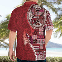Samoan Siapo Art Tattoo Polynesian Pattern Hawaiian Shirt Red Color - Polynesian Pride