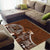 Samoan Siapo Art Tattoo Polynesian Pattern Area Rug Brown Color - Polynesian Pride