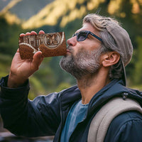 Samoan Siapo Art Tattoo Polynesian Pattern 4 in 1 Can Cooler Tumbler Brown Color - Polynesian Pride